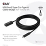 Kép 3/9 - Club 3D Kábel - CAC-1536 (USB-C Gen 2 to USB-A, 10Gbps, 5m)
