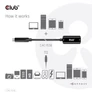 Kép 5/9 - Club 3D Kábel - CAC-1536 (USB-C Gen 2 to USB-A, 10Gbps, 5m)