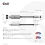 Kép 3/9 - Club 3D Kábel - CAC-1587 (USB-C Gen 2 to HDMI, 4K120HZ 8K60HZ, HDR10+, DSC1.2, 3m, aktív)