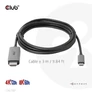 Kép 7/9 - Club 3D Kábel - CAC-1587 (USB-C Gen 2 to HDMI, 4K120HZ 8K60HZ, HDR10+, DSC1.2, 3m, aktív)