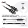 Kép 2/10 - Club 3D Kábel - CAC-1535 (3.2 USB-C Gen 2 to 3.2 USB-C Gen 2, 60W PD, 8K60Hz, Bidirectional, 5m)