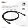 Kép 2/7 - Club 3D Kábel - CAC-1570 (USB4 Type-C, 240W PD, 80Gbps, 8K240Hz, 4K540Hz, Bidirectional, 1,2m, fehér)