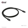 Kép 6/7 - Club 3D Kábel - CAC-1570 (USB4 Type-C, 240W PD, 80Gbps, 8K240Hz, 4K540Hz, Bidirectional, 1,2m, fehér)