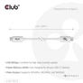 Kép 3/8 - Club 3D Kábel - CAC-1572 (USB4 Type-C, 240W PD, 80Gbps, 8K240Hz, 4K540Hz, Bidirectional, 1,2m, fekete)