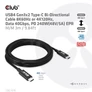 Kép 6/10 - Club 3D Kábel - CAC-1579 (USB4 Type-C Gen 3x2, Bi-directional, 8K60Hz, 40Gbps, 240W PD, EPR, 3m)