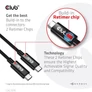 Kép 8/10 - Club 3D Kábel - CAC-1579 (USB4 Type-C Gen 3x2, Bi-directional, 8K60Hz, 40Gbps, 240W PD, EPR, 3m)