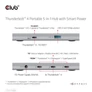 Kép 8/10 - Club 3D USB Hub - CSV-1580 (Thunderbolt 4 to 3x Thunderbolt 4, 1x USB Gen2 Type-A, 100W DC, Max. 10Gbps)