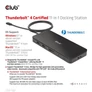 Kép 9/10 - Club 3D Notebook Dokkoló - CSV-1581 (140W, Thunderbolt 4 to 3xThunderbolt 4, 3xUSB-A, SD, TF, RJ45, 3,5 Jack, DC)