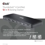 Kép 2/10 - Club 3D Notebook Dokkoló - CSV-1582 (140W, Thunderbolt 4, DP, 2xHDMI, USB-C, 4xUSB-A, SD, TF, RJ45, 3,5 Jack, DC)