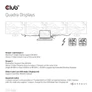 Kép 9/10 - Club 3D Notebook Dokkoló - CSV-1583 (140W, 2xThunderbolt 4, 3xDP, 2xHDMI, USB-C, 3xUSB-A, SD, TF, RJ45, 3,5 Jack, DC)