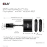 Kép 7/10 - Club 3D USB Hub - CSV-7220 (Multi Stream, DisplayPort 1.4 to DisplayPort + HDMI, 2x4K60Hz)