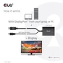 Kép 4/9 - Club 3D Átalakító - CAC-1010 (DisplayPort to 2xDVI-A HDCP ON, 4K30Hz, 2560x1600@60Hz, 60cm)