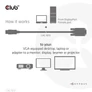 Kép 4/9 - Club 3D Kábel - CAC-1012 (DisplayPort to VGA, 2m, 28AWG, Full HD 1080p, Aranyozott csatlakozók)