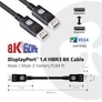 Kép 4/10 - Club 3D Kábel - CAC-1060 (DisplayPort 1.4, 8K, 32.4Gbps, HBR3 8K, 28AWG, M/M, 3m)