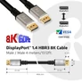 Kép 6/10 - Club 3D Kábel - CAC-1069 (DisplayPort 1.4 HBR3 8K @60Hz, 32.4Gbps, 4m, 24AWG, DSC 1.2, VESA, M/M)