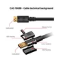 Kép 5/10 - Club 3D Kábel - CAC-1069B (DisplayPort 1.4 HBR3, 8K@60Hz, 4m, 24AWG, fekete, VESA tanúsított, M/M)