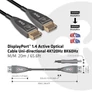 Kép 2/7 - Club 3D Kábel - CAC-1079 (DisplayPort 1.4 Aktív Optikai Egyir. M/M, 8K@60Hz, 20m)