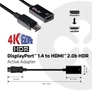 Kép 4/9 - Club 3D Átalakító - CAC-1080 (DisplayPort 1.4 to HDMI 2.0, 4K60Hz, HDR, 3D aktív)