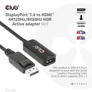 Kép 2/9 - Club 3D Átalakító - CAC-1088 (DisplayPort 1.4 to HDMI 4K120Hz/8K60Hz HDR Aktív, M/F)