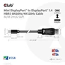 Kép 5/10 - Club 3D Kábel - CAC-1115 (Mini DisplayPort to DisplayPort 1.4 HBR3, 8K60Hz/4K120Hz, 2m, kétirányú)