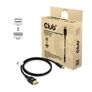 Kép 1/5 - Club 3D Kábel - CAC-1116 (Mini DisplayPort to DisplayPort, DP80, Bidirektional, VESA, 4K240Hz, 8K60Hz, 10K60Hz, 1m)