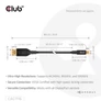 Kép 3/5 - Club 3D Kábel - CAC-1116 (Mini DisplayPort to DisplayPort, DP80, Bidirektional, VESA, 4K240Hz, 8K60Hz, 10K60Hz, 1m)