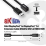 Kép 9/9 - Club 3D Kábel - CAC-1120 (Mini DisplayPort 1.4 to DisplayPort, 8K60Hz, DSC1.2, HBR3, HDR, 1m, F/M, Kétirányú)