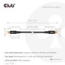 Kép 2/5 - Club 3D Kábel - CAC-1165 (Mini DisplayPort  M/M, DP80, 80Gbps, 1m, 4K240Hz/8K60Hz/10K60Hz)