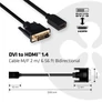 Kép 5/7 - Club 3D Kábel - CAC-1211 (DVI-D to HDMI 1.4, 2m, M/F, kétirányú, UHD 4K30Hz, Arany érintkezők)