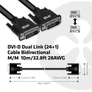 Kép 3/7 - Club 3D Kábel - CAC-1220 (DVI-D Dual Link kábel, Bidirectional M/M, 10m, 28AWG)