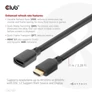 Kép 5/9 - Club 3D Kábel - CAC-1322 (HDMI 2.1 Ultra High Speed, 4K120Hz 8K60Hz, 30AWG, 48Gbps, 1m, M/F)