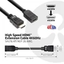 Kép 2/6 - Club 3D Kábel - CAC-1325 (HDMI 2.0 High Speed 4K60Hz, M/F, 5m, 26AWG)