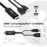 Kép 3/10 - Club 3D Átalakító - CAC-1331 (HDMI 2.0 to DisplayPort 1.2 4K60Hz HDR M/F, USB-A táp, 25cm)
