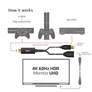 Kép 9/10 - Club 3D Átalakító - CAC-1331 (HDMI 2.0 to DisplayPort 1.2 4K60Hz HDR M/F, USB-A táp, 25cm)