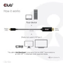Kép 5/10 - Club 3D Kábel - CAC-1334 (HDMI to USB-C, Aktív, M/M, 4K60Hz, 1.8m)