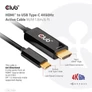 Kép 6/10 - Club 3D Kábel - CAC-1334 (HDMI to USB-C, Aktív, M/M, 4K60Hz, 1.8m)