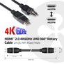 Kép 5/8 - Club 3D Kábel - CAC-1360 (HDMI 2.0 4K60Hz 360° forgatható, 2m)