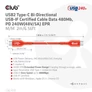 Kép 7/10 - Club 3D Kábel - CAC-1573 (USB2 Type-C, M/M Kétirányú, 480Mb, 240W EPR, 2m)