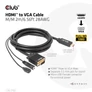 Kép 2/8 - Club 3D Kábel - CAC-1712 (HDMI to VGA, M/M, 2m, 28AWG, 1080p, 3.5mm jack, Micro USB táplálás)