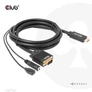 Kép 5/8 - Club 3D Kábel - CAC-1712 (HDMI to VGA, M/M, 2m, 28AWG, 1080p, 3.5mm jack, Micro USB táplálás)