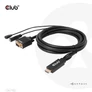 Kép 6/8 - Club 3D Kábel - CAC-1712 (HDMI to VGA, M/M, 2m, 28AWG, 1080p, 3.5mm jack, Micro USB táplálás)