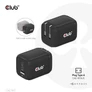 Kép 2/10 - Club 3D Hálózati töltő - CAC-1913EU (65W GAN, Triple port 2xUSB-C 1xUSB-A PD 3.0)