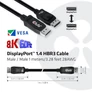 Kép 2/6 - Club 3D Kábel - CAC-2067 (DisplayPort 1.4, HBR3, 8K60Hz, 1m, M/M, VESA minősítés)