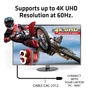Kép 4/7 - Club 3D Kábel - CAC-2312 (HDMI 2.0, 4K60Hz UHD, HDR, 5m, aranyozott, 18Gbps, Bidirectional)