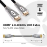 Kép 7/7 - Club 3D Kábel - CAC-2312 (HDMI 2.0, 4K60Hz UHD, HDR, 5m, aranyozott, 18Gbps, Bidirectional)