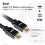 Kép 2/9 - Club 3D Kábel - CAC-2314 (HDMI 2.0 4K60Hz RedMere, M/M, 15m, 18Gbps, UHD, AWG28)