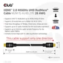 Kép 3/9 - Club 3D Kábel - CAC-2314 (HDMI 2.0 4K60Hz RedMere, M/M, 15m, 18Gbps, UHD, AWG28)
