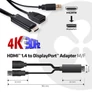 Kép 3/7 - Club 3D Átalakító - CAC-2330 (HDMI to DisplayPort, 4K30Hz, FHD120Hz, USB-A táp)