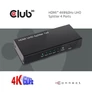 Kép 2/8 - Club 3D Splitter - CSV-1380 (HDMI 2.0, 4K@60Hz UHD, 4 port, 3D támogatás, HDCP 1.4/2.2)
