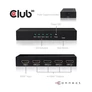 Kép 3/8 - Club 3D Splitter - CSV-1380 (HDMI 2.0, 4K@60Hz UHD, 4 port, 3D támogatás, HDCP 1.4/2.2)
